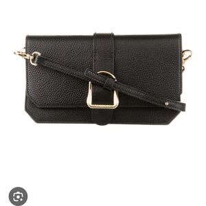 Senreve Elevee Phone Crossbody Piccola Noir with Gold